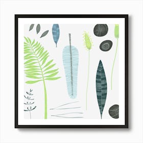 Ferns And Leaves Art Print