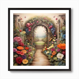 Garden Of Poppies 1 Art Print