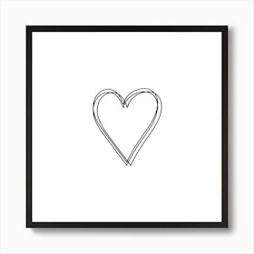 Heart Drawing Art Print