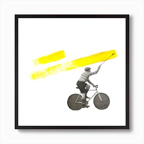 Paint The Town Yellow Square Art Print