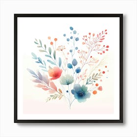 Watercolor Flowers 35 Art Print