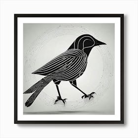 Bird In A Circle Art Print