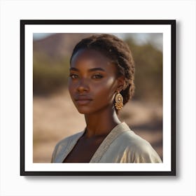 Black girl portrait Art Print