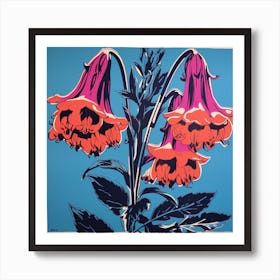 Bluebell 4 Pop Art Illustration Square Art Print