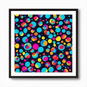 Abstract Polka Dots Art Print