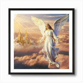 Angel In The Sky Art Print