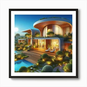 Modern Homes With Stunning Landscapes (2) Art Print