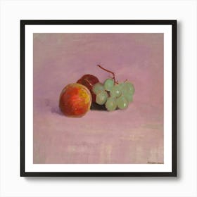 Grapes And Peaches Art Print