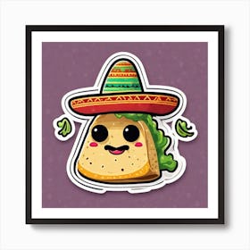 Cute Mexican Sticker Art Print