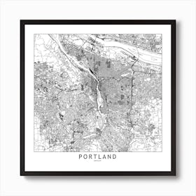 Portland Map Art Print