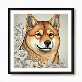 Shiba Inu 47 Art Print