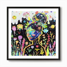 Girl In The Garden Art Print