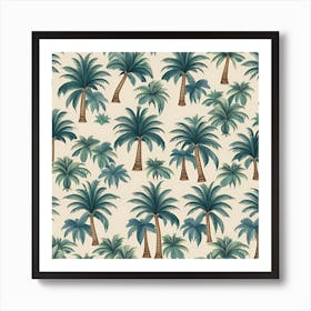 Tropical Palm Trees Art Print