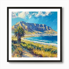 A Table Mountain In Cape Town Expressive Strokes 1720034034 4 Art Print