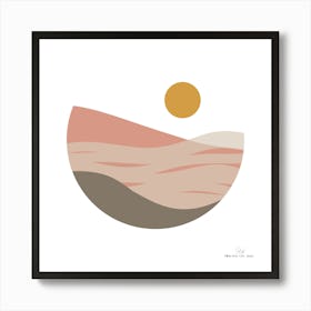 Desert Landscape.A fine artistic print that decorates the place. Art Print