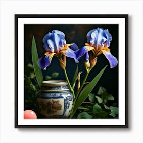 Blue Iris Art Print