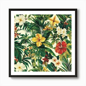 Tropical Flowers Art 1 Art Print