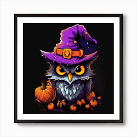 Halloween Owl 3 Art Print