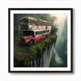 Bus On A Cliff Art Print