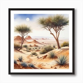 Desert Landscape 121 Art Print