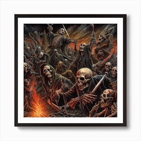 Skeletons Of Hell Art Print