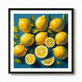 Fresh Lemons In The Kitchen Art Print