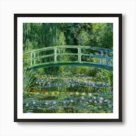 Claude Monet, The Japanese Bridge (The Water-Lily Pond), 1899 Original Reproduction HD Print, Remastered Immaculate Art Print