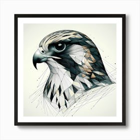 Falcon - Abstract Line Art Illustration 214 Art Print