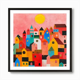 Houses In The Sky 1 Art Print