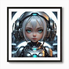 Robot Girl 2 Art Print