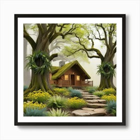 Fairy House In The Forest Art Print