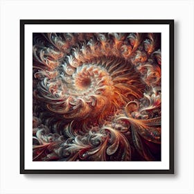 Spiral fractal art 1 Art Print