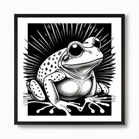 Froggy Kisses Art Print