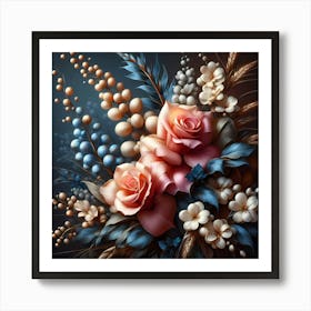 Bouquet Of Roses Art Print