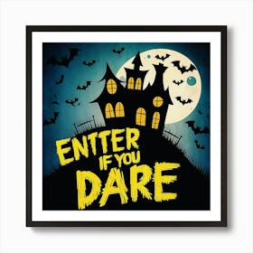 Happy halloween Illustration Spooky Horror devi background5 (15) Art Print