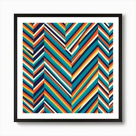 Colorful Chevron Pattern 2 Art Print