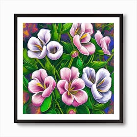 Alstroemeria Flowers 35 Art Print