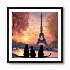 Aicats Paris Art Print