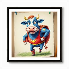 Super Cow 13 Art Print