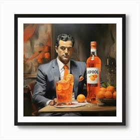 Man With Oranges Aperol Art Print