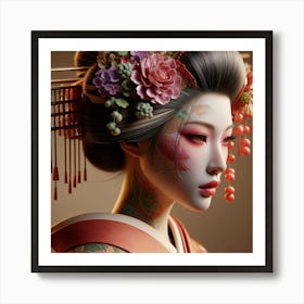 Japan Geisha Visual 81 Art Print