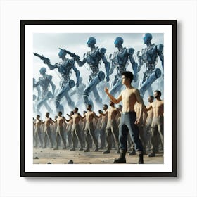 Robots In The Desert Art Print