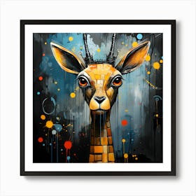 Enchanted Wilderness Abstract Deer Art Print