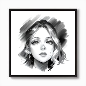 Portrait Of A Girl Art Print