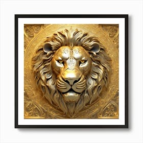 221701 A Large Lion In Three Dimensional Arabic Calligrap Xl 1024 V1 0 Art Print