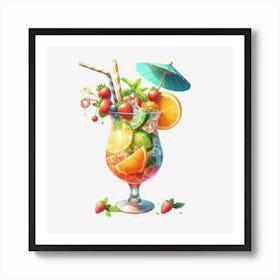 Tropical Cocktail Art Print