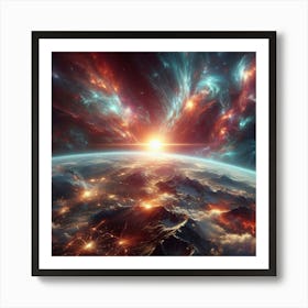 Earth In Space Art Print