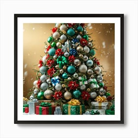 Leonardo Phoenix 10 A Majestic Christmas Tree Stands Tall Ador 2 Art Print