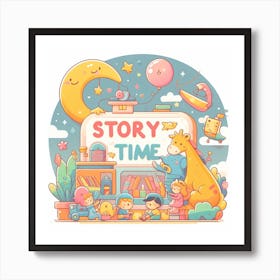 Story Time Art Print