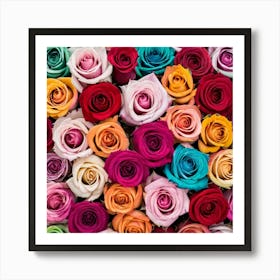 Colorful Roses Background 40 Art Print